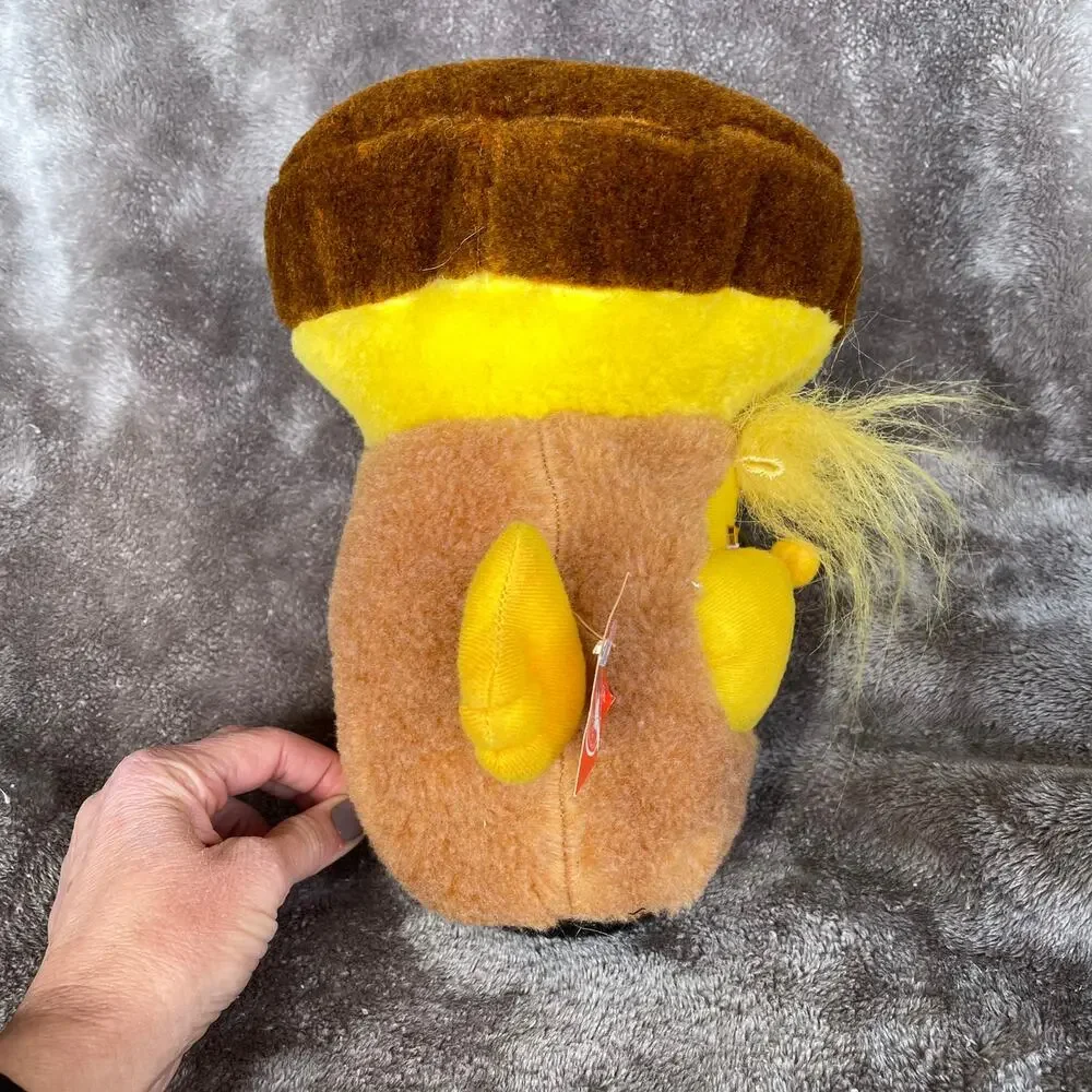 Anthropomorphic Mushroom Plush Vtg Cottage Core Fairy Hippie Stuffed Toy TAGS